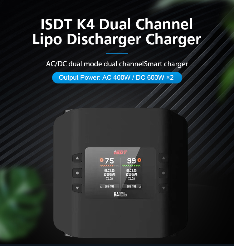 Isdt K4 Dual Lipo Charger - Chargeur intelligent à double canal ISDT