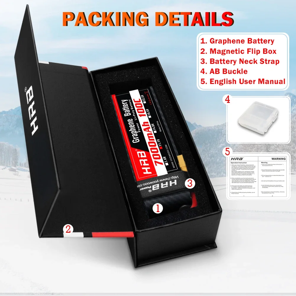 6S Lipo Battery 22.2V 5000Mah - Batterie graphène 2S 3S 4s 6s
