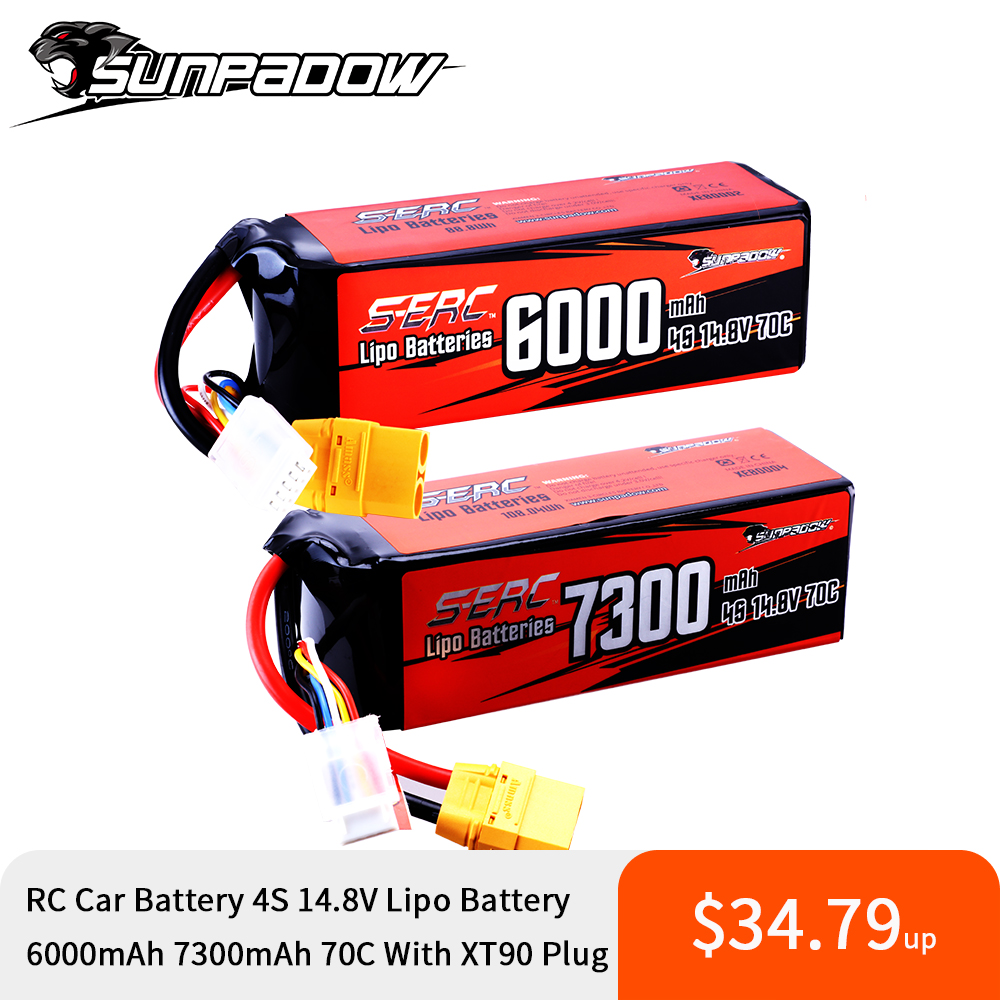 4S Lipo Battery 14.8V 6000Mah - Sunpadow 4S Lipo Batterie pour 6000mAh