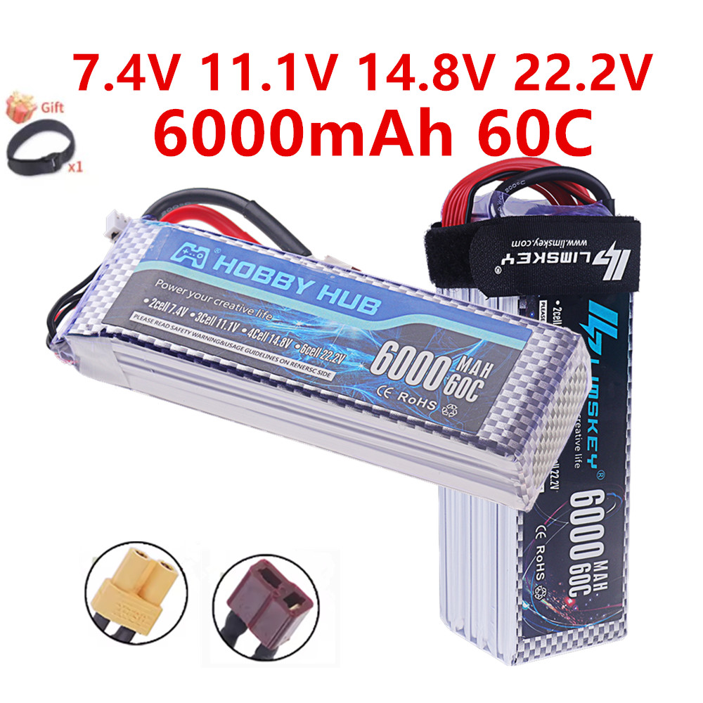 4S Lipo Battery 14.8V 6000Mah - Batterie Lipo 2S 3S 4S 6S