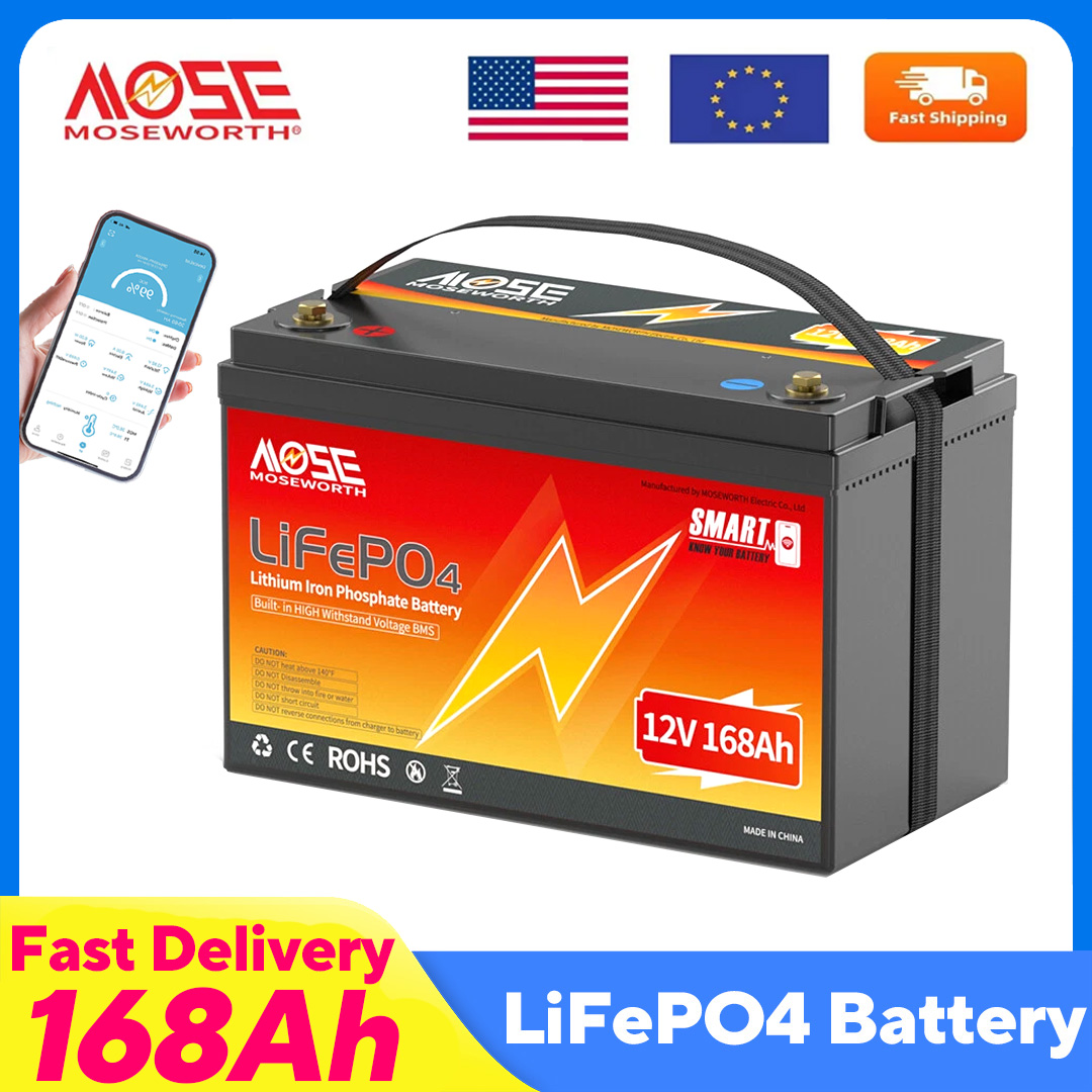 Lifepo4 12V 100Ah Bms Bluetooth - Batterie LiFePO4 Bluetooth 12V, 168ah, rechargeable,
