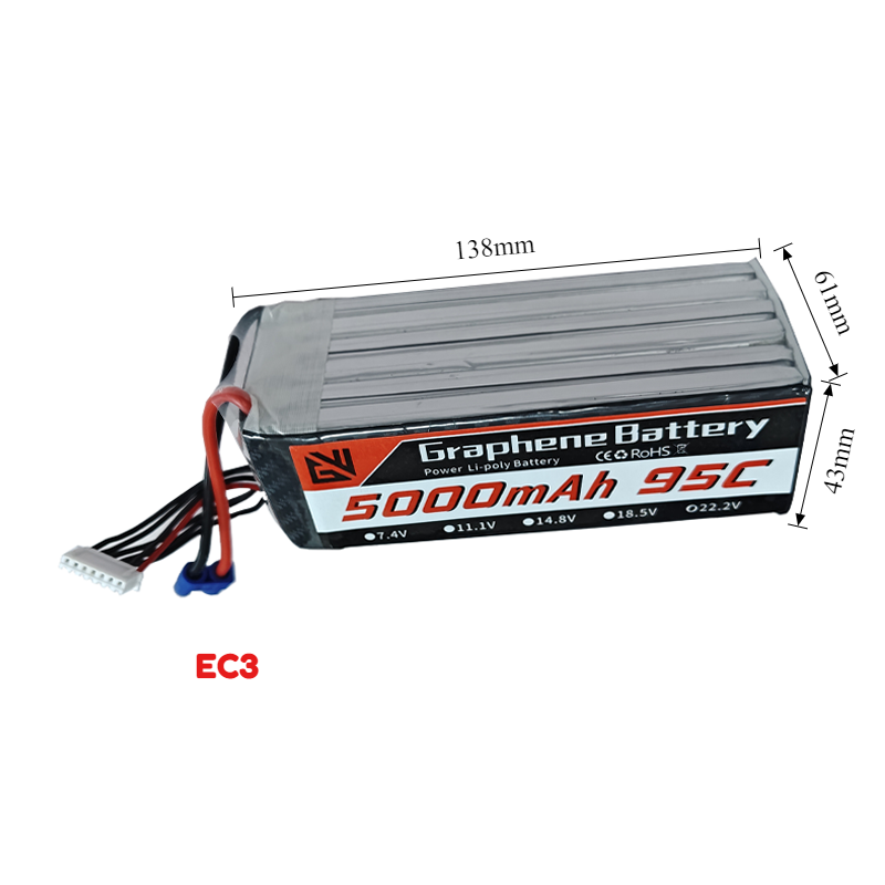 Batterie LiPo 95C haute capaci - 6S Lipo Battery 22.2V 5000Mah avis et prix