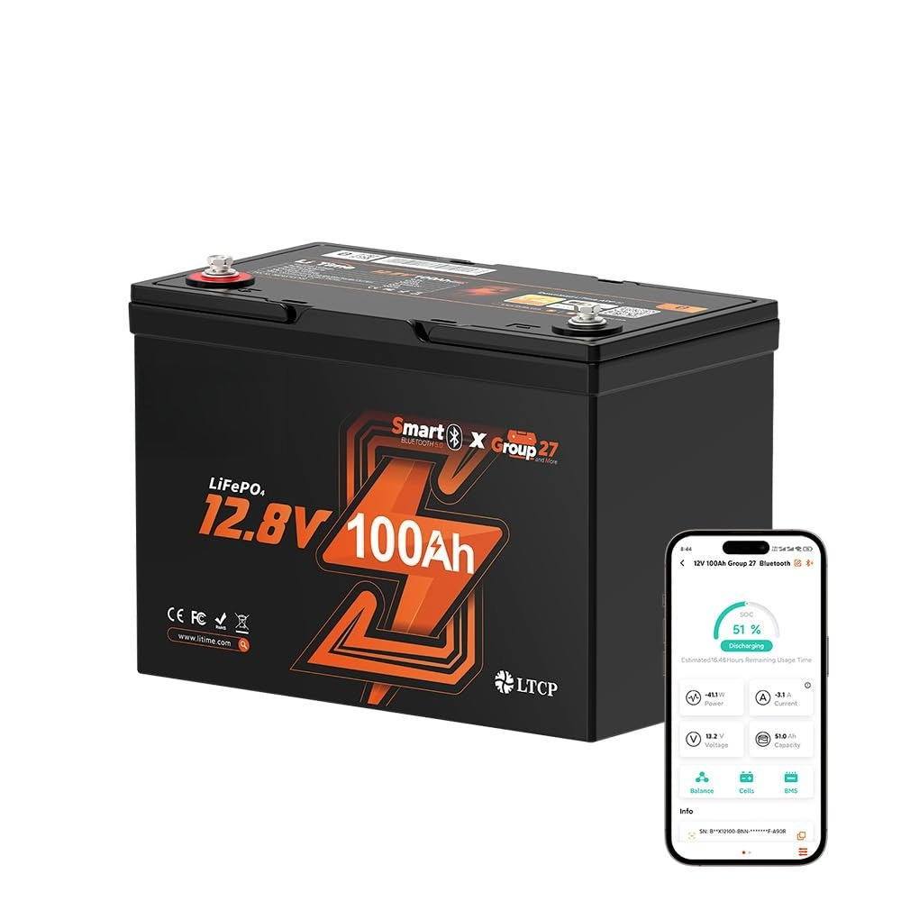 Batterie LiFePO4 12V 100Ah, ba - Lifepo4 12V 100Ah Bms Bluetooth avis et prix