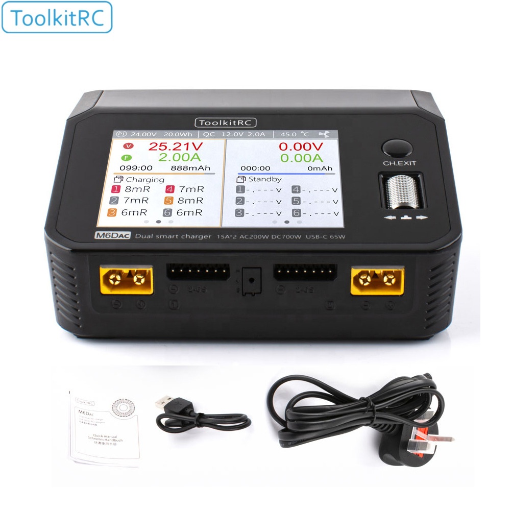 Chargeur intelligent double AC - Toolkitrc M6Dac Smart Charger avis et prix