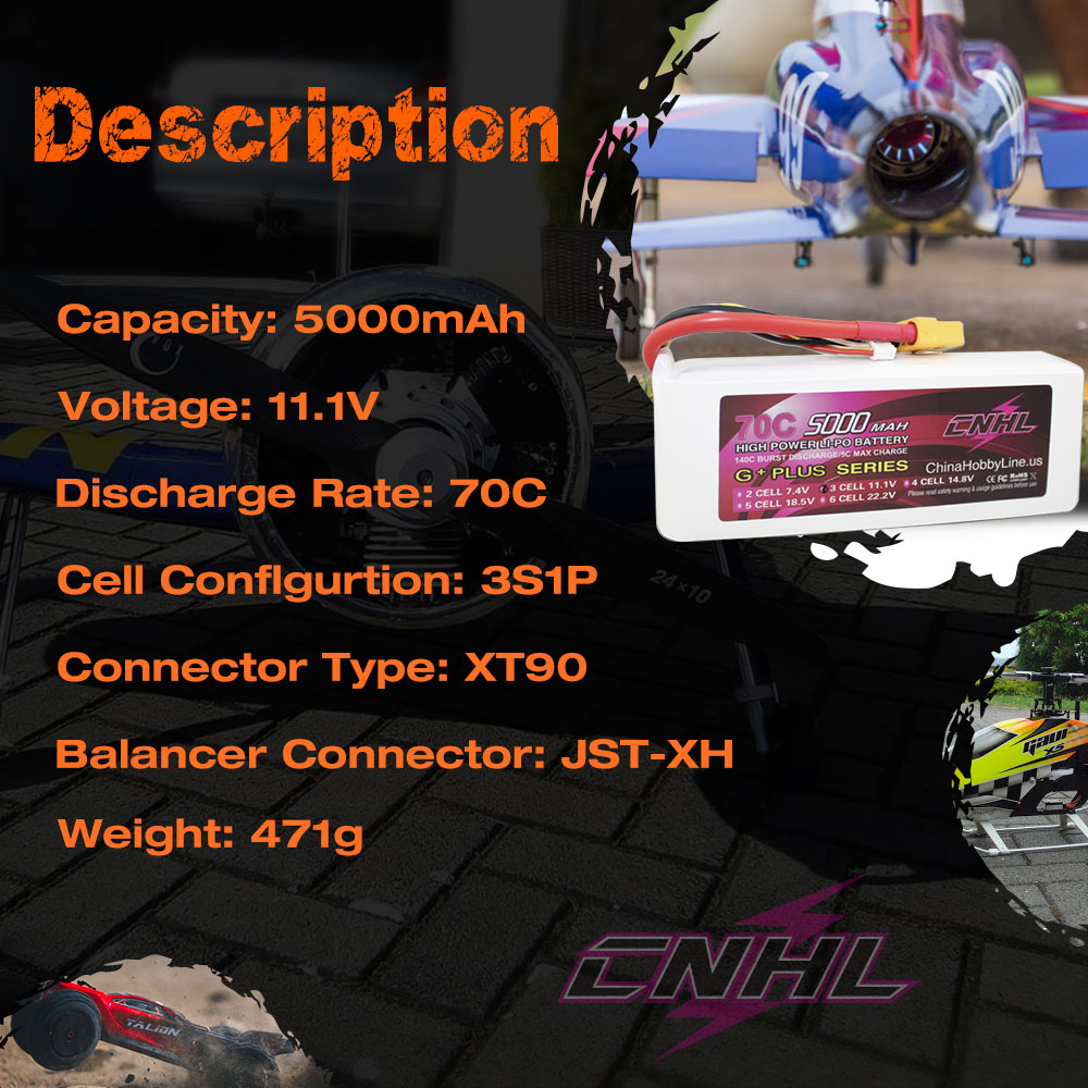 CNHL-Batterie Lipo 3S, 4S, 6S, - 6S Lipo Battery 22.2V 5000Mah avis et prix