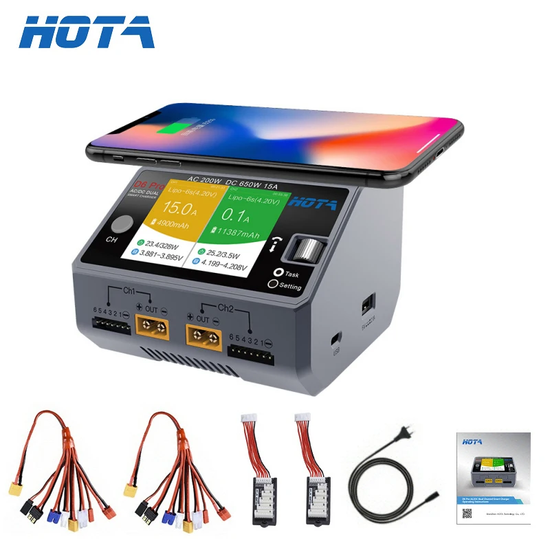 Hota – chargeur intelligent D6 - Hota D6 Pro Dual Lipo Charger avis et prix