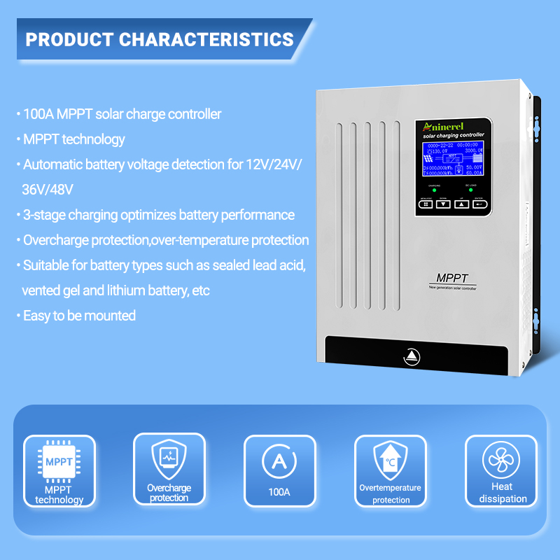 Contrôleur de charge solaire A - Lifepo4 12V 100Ah Bms Bluetooth avis et prix