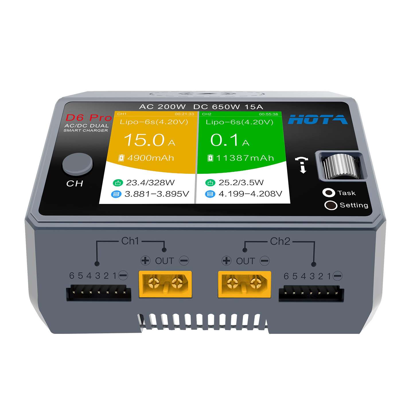 Chargeur intelligent double ca - Hota D6 Pro Dual Lipo Charger avis et prix